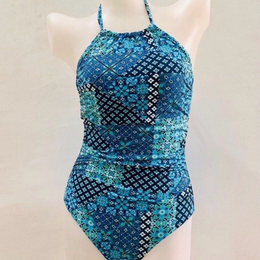 Patchwork One Piece Swimsuit
